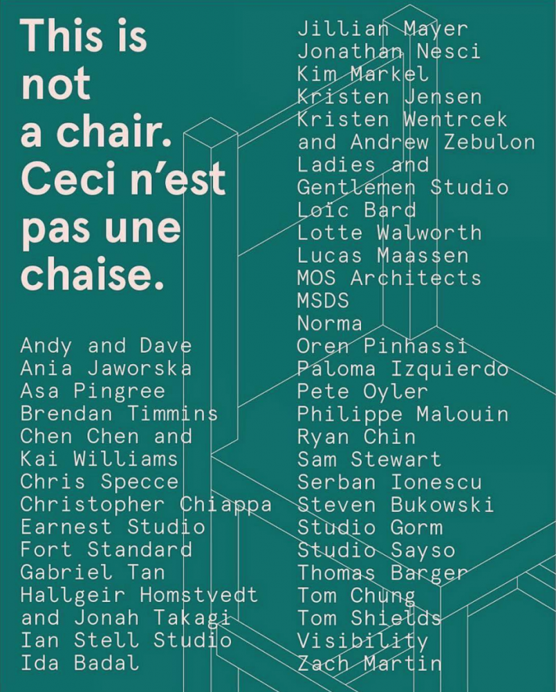 Sam Stewart included in Standard Issue and Planet Seven’s “This is not a chair / Ceci n’est pas une chaise”