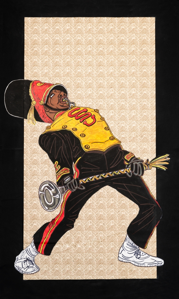 Grambling State University Drum Major 2, 2020&amp;nbsp;

Acrylic on wallpaper mounted to canvas&amp;nbsp;

61 x 37 inches&amp;nbsp;