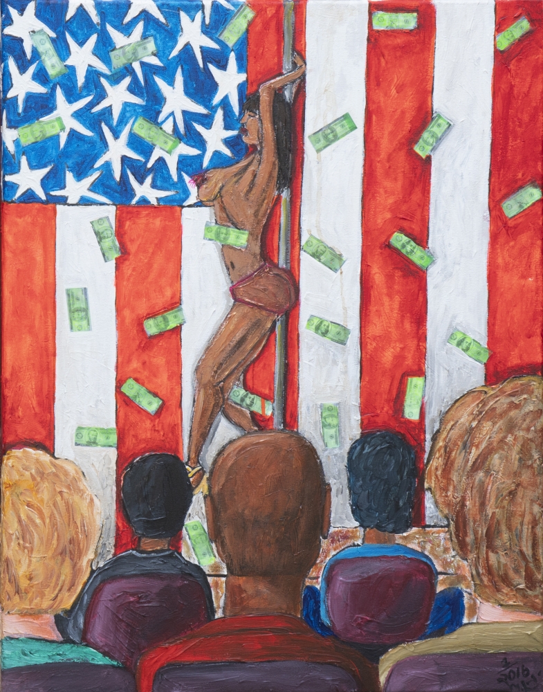 Make It Rain In The USA, 2016
Acrylic on Canvas
30 x 23 inches