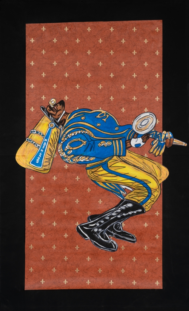 Keith Duncan
Southern University Drum Major 2, 2020
Acrylic on vinyl mounted to canvas
61 x 37 inches&amp;nbsp;
