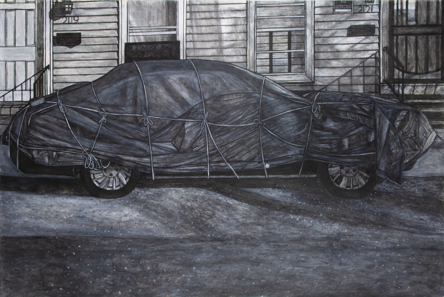 Covering, 2015
Acrylic and charcoal on paper
60.5 x 90&amp;nbsp;inches
