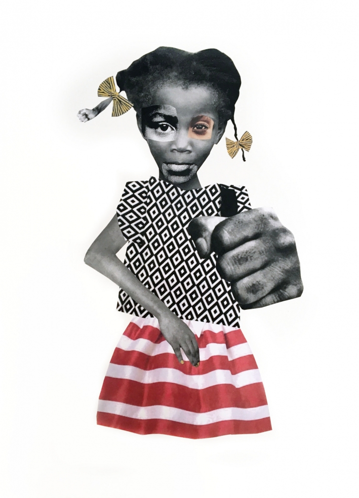 Deborah Roberts
Not your mule, 2017
Mixed media on paper
30 x 22 inches