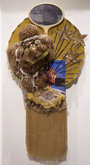 Venus In Crown, 2019
Mixed-media collage on New York Times magazine
37 x 18.5&amp;nbsp;x 7 inches