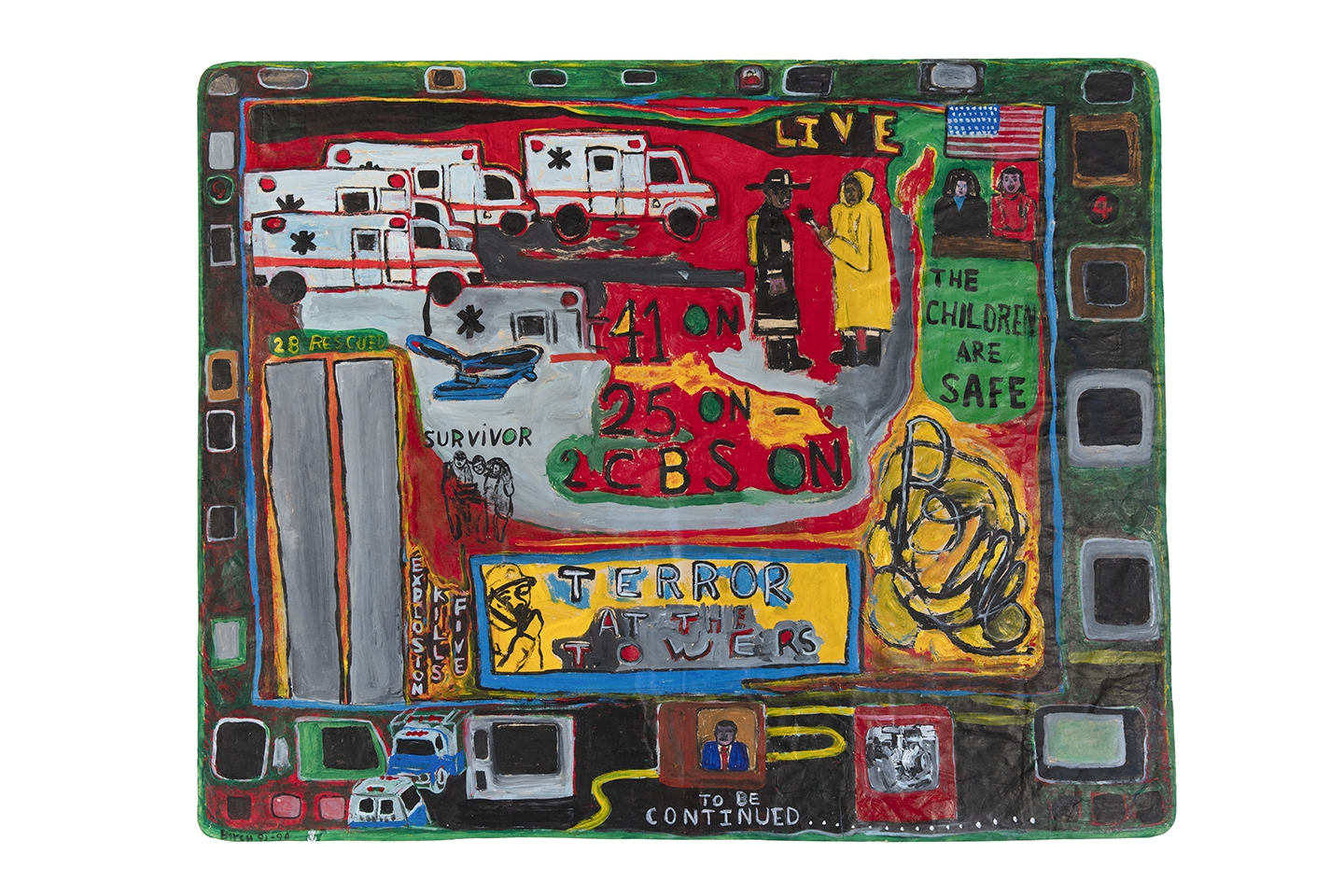 Terror at the Towers, 1993-94
Mixed media on paper
33.5 x 41.75 inches