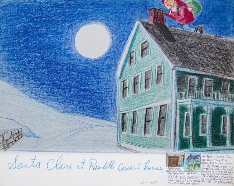 Gayleen Aiken Santa Claus at Raimbilli Cousin&#039;s house, 1994