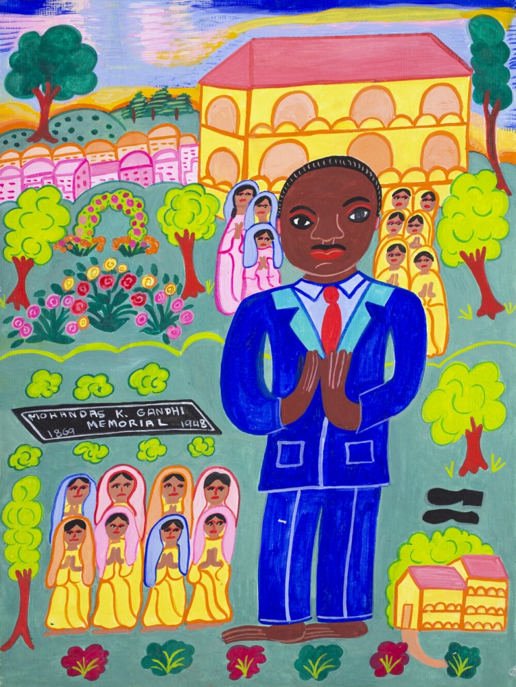 Malcah Zeldis,
Martin Luther King, 1995
Gouache on paper
14.5 x 11 inches