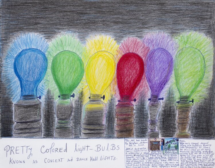 Gayleen Aiken, Pretty colored light-bulbs. Known As Concert And Dance Hall lights., 2001