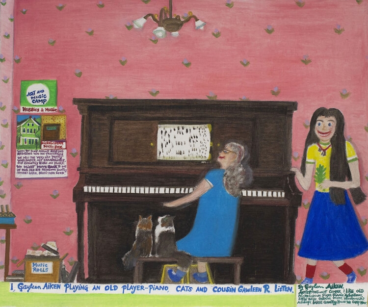 Gayleen Aiken, I, Gayleen Aiken Playing An Old Player-Piano, Cats And Cousin Gawleen R. Listen., 1987