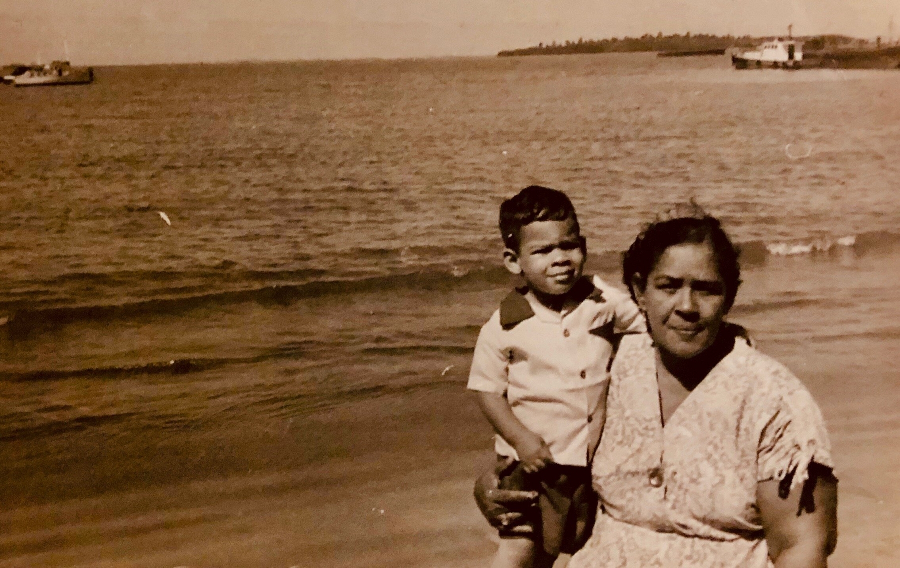 Nick Quijano and his grandmother, Catalina Cirino. June, 1955.