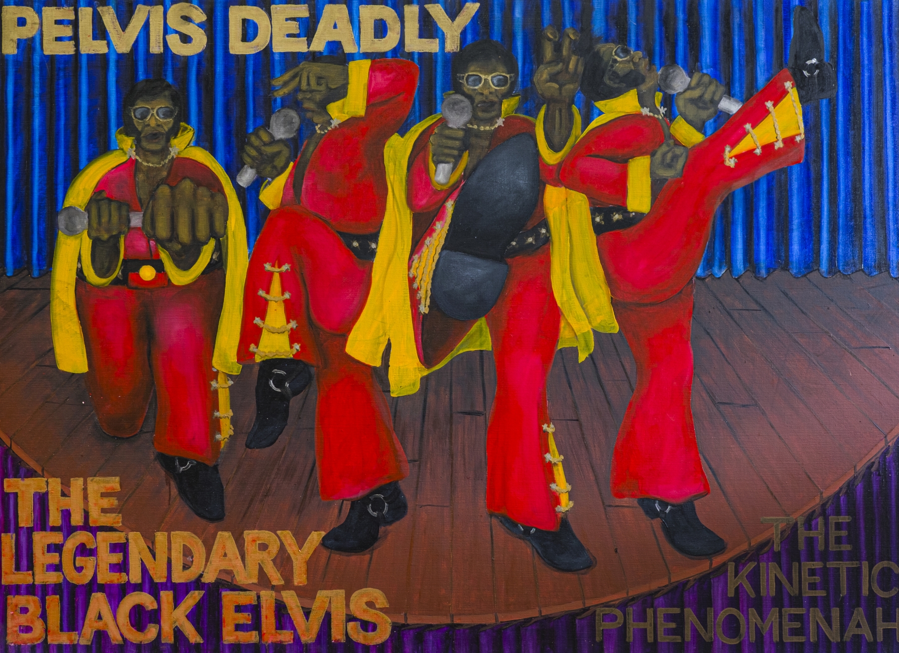 Gordon Hookey, Pelvis Deadly, 2005,&nbsp;Oil on canvas,&nbsp;48 x 66.5 inches