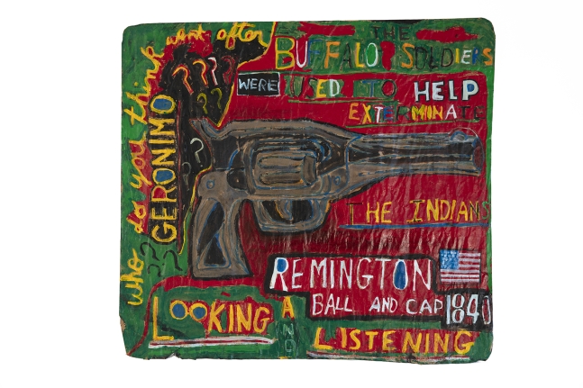 Remington Ball and Cap 1840, 1993
Mixed media on paper
26.75 x 30 inches