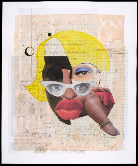 Deborah Roberts
Miseducation of Mimi #87, 2014
Collage, mixed media on paper
17 x 14 inches