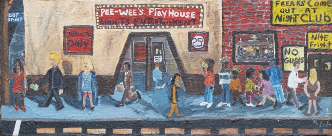 Freaks Comes Out at Night, 1998
Acrylic on Textured Canvas
24 x 60 inches