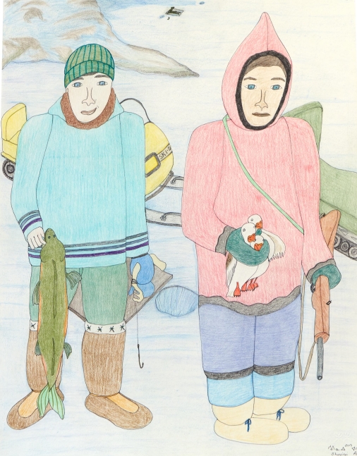 Hunters, 2015
Colored pencil &amp;amp; ink on paper
30 x 23 inches