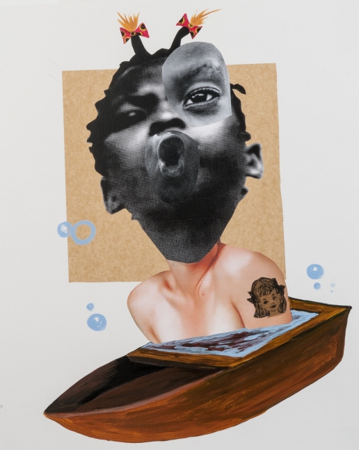 Deborah Roberts
Miseducation of Mimi #153, 2013-17
Collage, mixed media on paper
17 x 14 inches