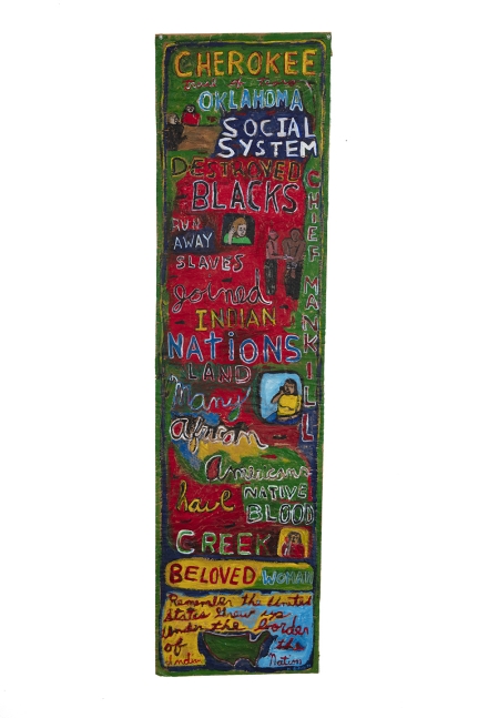 Cherokee (Indian Nation), 1994
Mixed media on paper
68.5 x 18 inches
