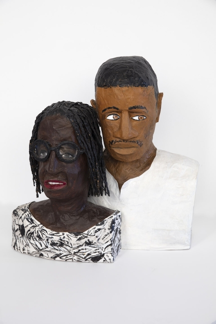 The Couple, 1993-94
Painted papier-m&amp;acirc;ch&amp;eacute; and mixed media
23 x 22 x 12 inches
